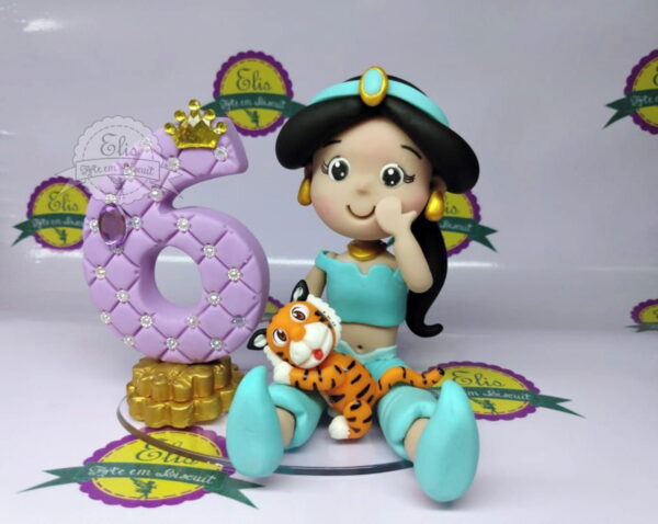 Princesa Jasmine - Topo de Bolo
