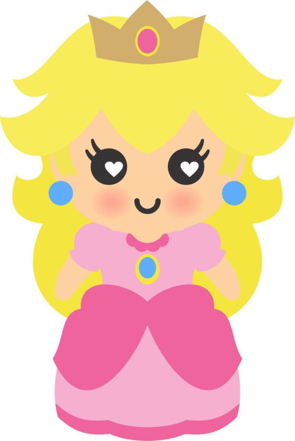 Princesa Peach em Camadas + 4 Arquivos a Sua Escolha