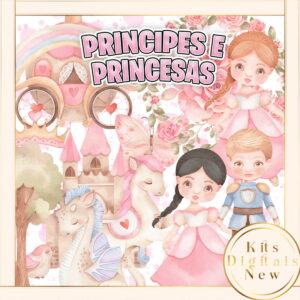 Princesas E Príncipe Castelos Combo Kit Digital