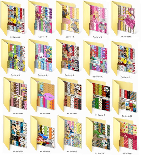 PROMOCIONAL - 100 KITS DE PAPEIS DIGITAIS - Imagem 3
