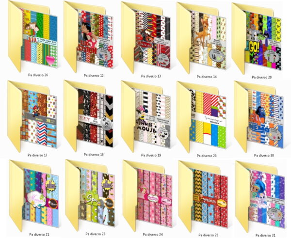 PROMOCIONAL - 100 KITS DE PAPEIS DIGITAIS - Imagem 2