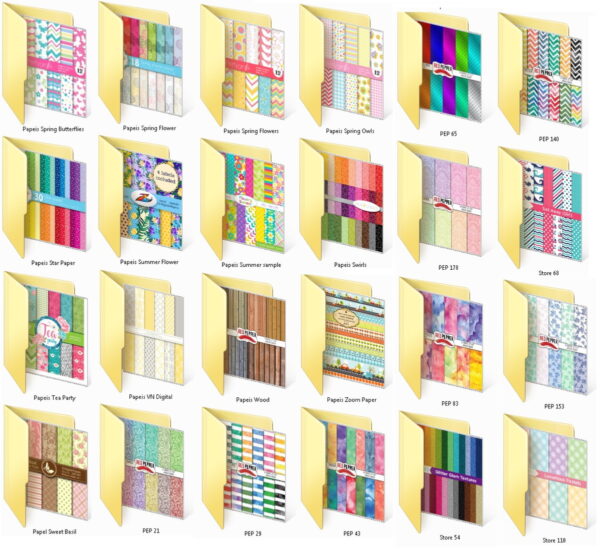 PROMOCIONAL - 100 KITS DE PAPEIS DIGITAIS - Imagem 5