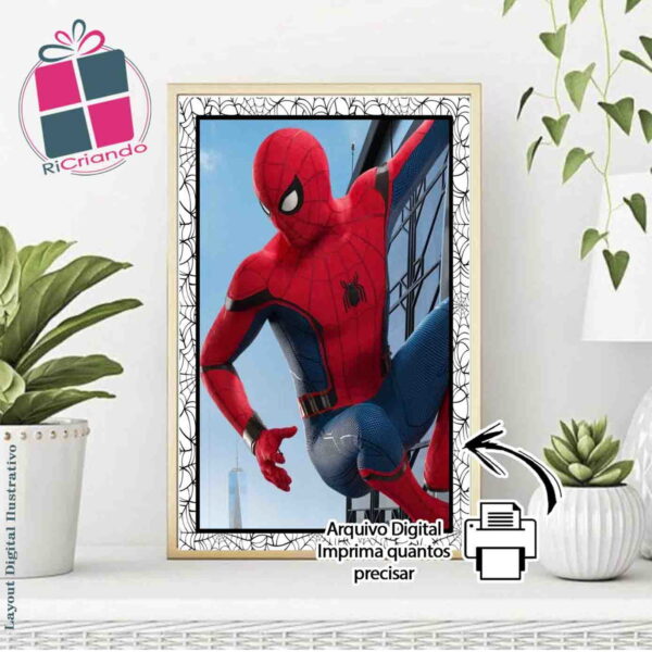 QUADRO POSTER HOMEM ARANHA - ARQUIVO DIGITAL