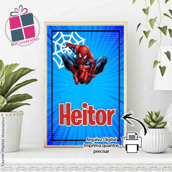 QUADRO POSTER HOMEM ARANHA - ARQUIVO DIGITAL - Imagem 2