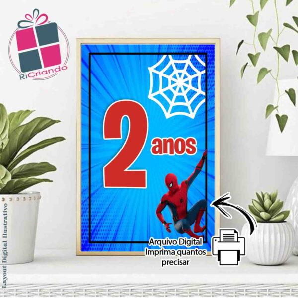 QUADRO POSTER HOMEM ARANHA - ARQUIVO DIGITAL - Imagem 3