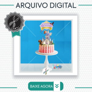 Ref:st07-009- Arquivo/corte-topo De Bolo Princesa Sofia