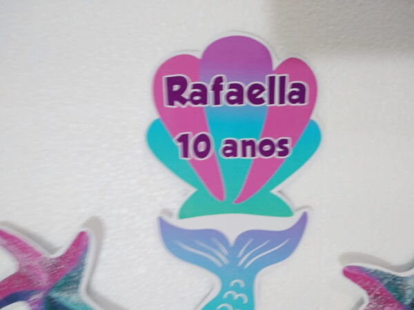 Sereia topo de bolo personalizado pronta entrega - Image 4