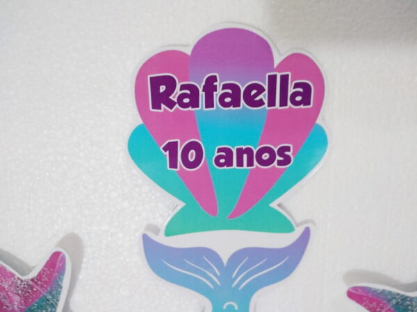 Sereia topo de bolo personalizado pronta entrega - Image 5