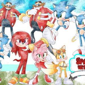 Sonic Aquarela ,kit Digital Compre 1 Leve 3