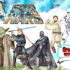 Star Wars Aquarela ,kit Digital Compre 1 Leve 3