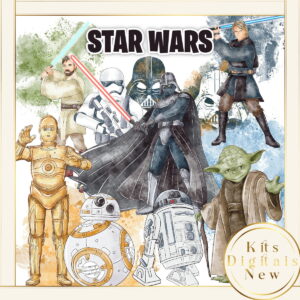 Star Wars Aquarela Kit Digital