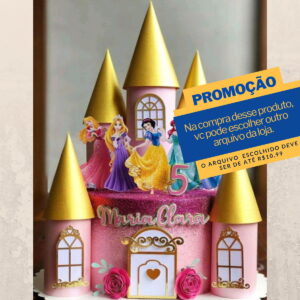 Studio/pdf Arquivo Corte Topo de Bolo Castelo Princesas-003