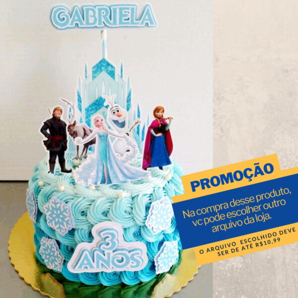 Studio/pdf Arquivo de Corte Topo de Bolo Frozen -005