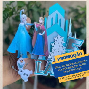 Studio/pdf Arquivo de Corte Topo de Bolo Frozen -008