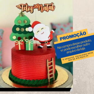 Studio/pdf Arquivo de Corte Topo de Bolo Natal -049