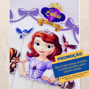 Studio/pdf Arquivo de Corte Topo de Bolo Princesa Sofia -001