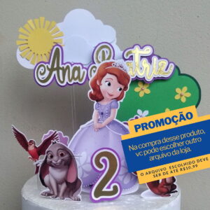 Studio/pdf Arquivo de Corte Topo de Bolo Princesa Sofia -002