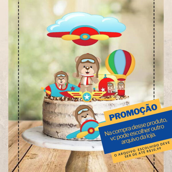 Studio/pdf Arquivo de Corte Topo de Bolo Ursinho Aviador-015