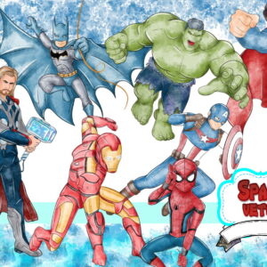 Super Herois Aquarela ,kit Digital Compre 1 Leve 3