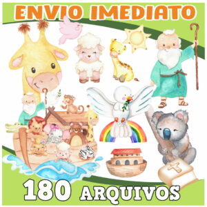Kit Digital Arca de Noé Aquarela