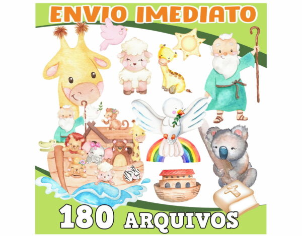 Kit Digital Arca de Noé Aquarela