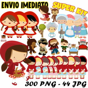 Super kit Digital Chapeuzinho Vermelho Cute