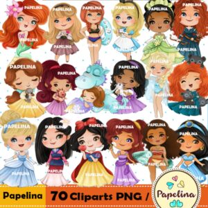 Super Kit Digital Princesas Aquarela