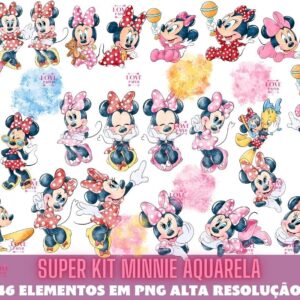 Super Kit Minnie Aquarela
