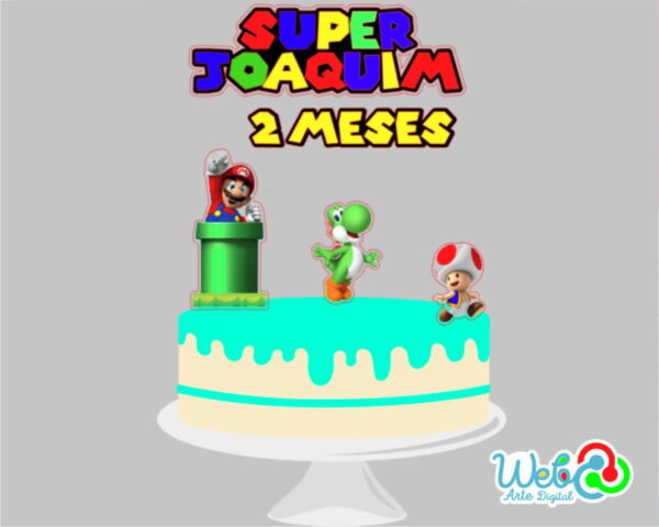 Super Mario- 1279 - Topo de Bolo - Arquivo de Corte Studio