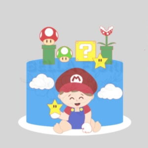 Super Mario Baby Cute Camadas - - Arquivo De Corte