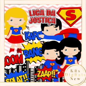 Superman E Supergirl Cute Kit Digital