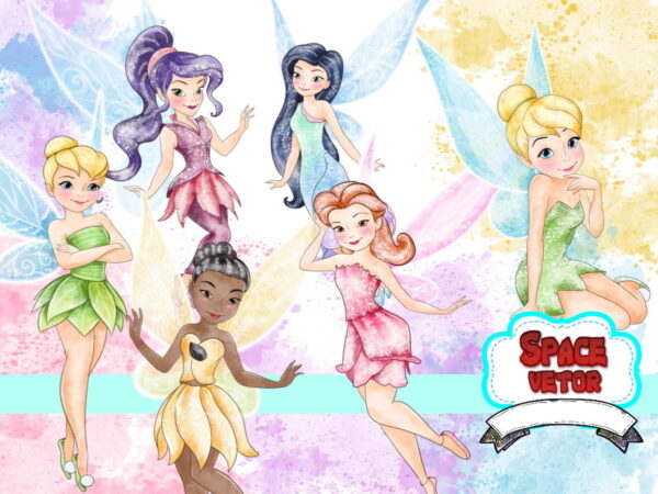 Tinker Bell Aquarela ,kit Digital Compre 1 Leve 3