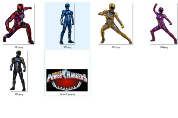 Arquivo para Topo bolo Power Rangers Filme Saban - Impresso - Imagem 2