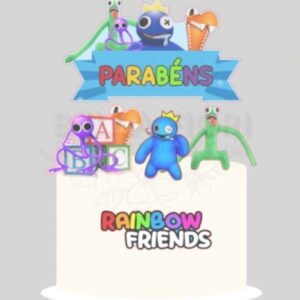 Topo Bolo Rainbow Friends- Arquivo de Corte