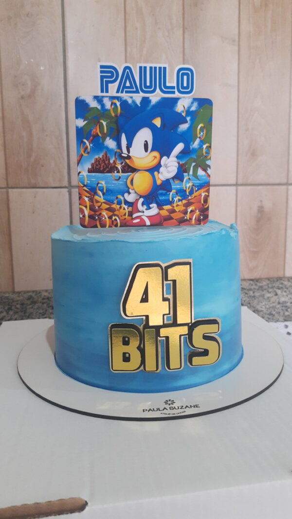 Arquivo de Corte - Sonic + Caixinhas - Topo Bolo Cod: 024 - Imagem 2