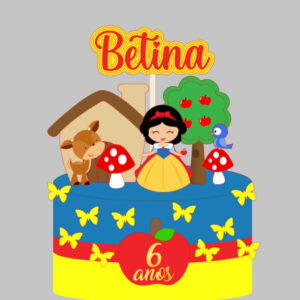 Topo Branca De Neve - Arquivo De Corte Silhouette (cód T273)
