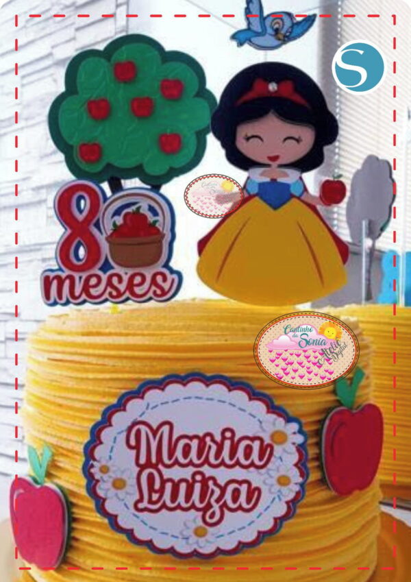 TOPO BRANCA DE NEVE PERSONALIZADO CAMADAS - 1488 STUDIO