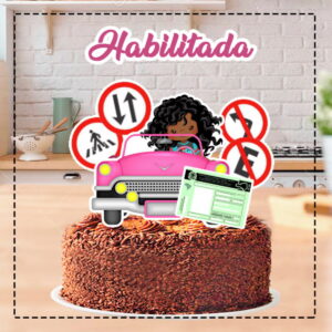 Topo De Bolo 1 Habilitação Mulher Morena 3 - Arquivo Digital