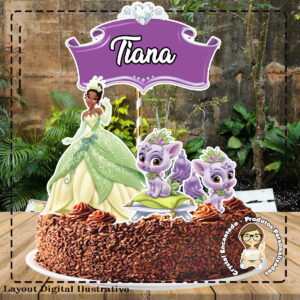 Topo de Bolo a Princesa e o Sapo - Ref 1954 Arquivo Digital