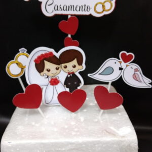 Topo de bolo Aniversário de Casamento - arquivo digital