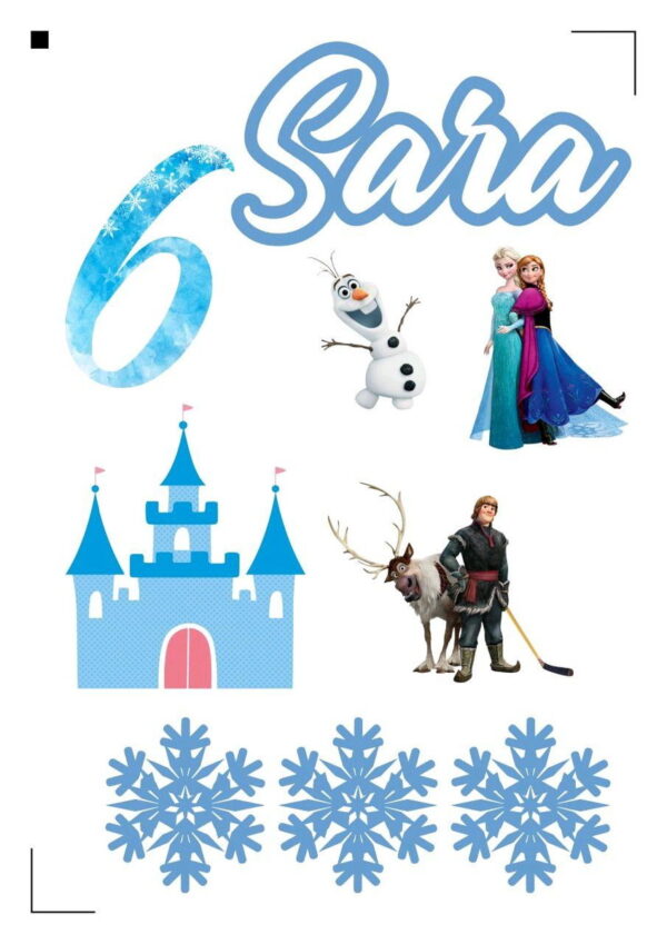 Topo de bolo Arquivo de Corte Silhouette Frozen Elsa