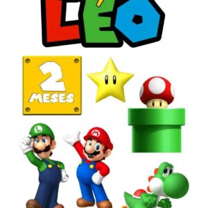 Topo de bolo Arquivo de Corte Silhouette Super Mário
