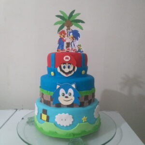 TOPO DE BOLO ARQUIVO DE CORTE SUPER MARIO E FENIX ROSTOS