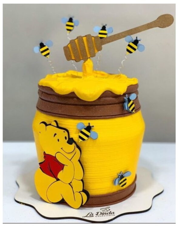 Topo de bolo arquivo digital ursinho pooh