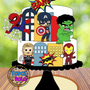 Topo de Bolo Avengers- Arquivo Digital