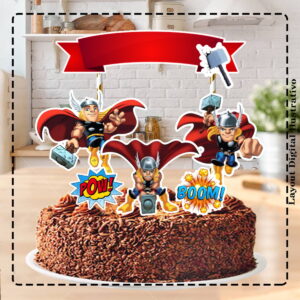 TOPO DE BOLO AVENGERS THOR - ARQUIVO DIGITAL