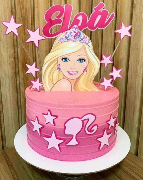 TOPO DE BOLO Barbie + 4 ARQUIVOS A SUA ESCOLHA