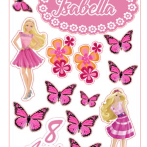 TOPO DE BOLO BARBIE - ARQUIVO DE CORTE SILHOUETTE