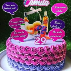 Topo de Bolo Barbie Bêbada + 4 Arquivos a Sua Escolha