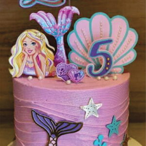 Topo de Bolo Barbie Sereia